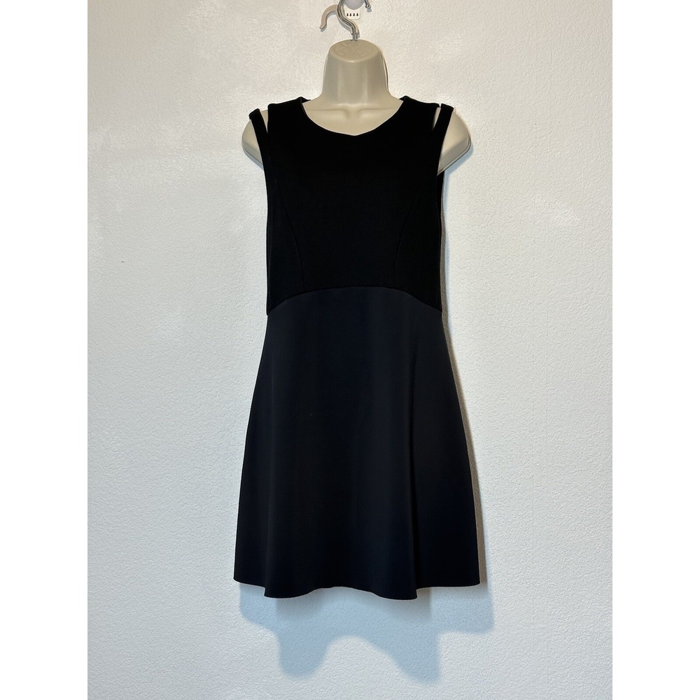 All Saints Womens Sandy Dress Large Black‎ Sleeveless Knit & Scuba Core Basic